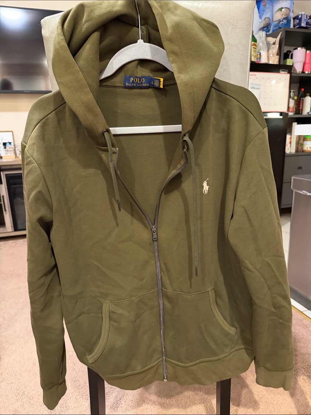 Polo by Ralph Lauren Olive Zip Hoodie Jacket